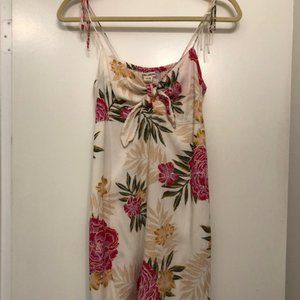 Billabong Tie Strap Floral Print Mini Dress